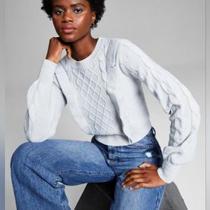 AND NOW THIS NWOT rufdled ribbed sweater